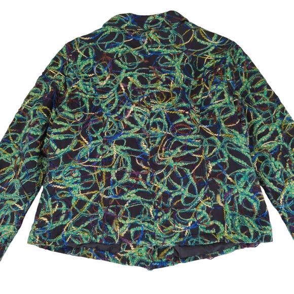 Vintage Kaktus Wearable Art Button Front Jacket Maximalist Women's Size XL‎ - Picture 5 of 8